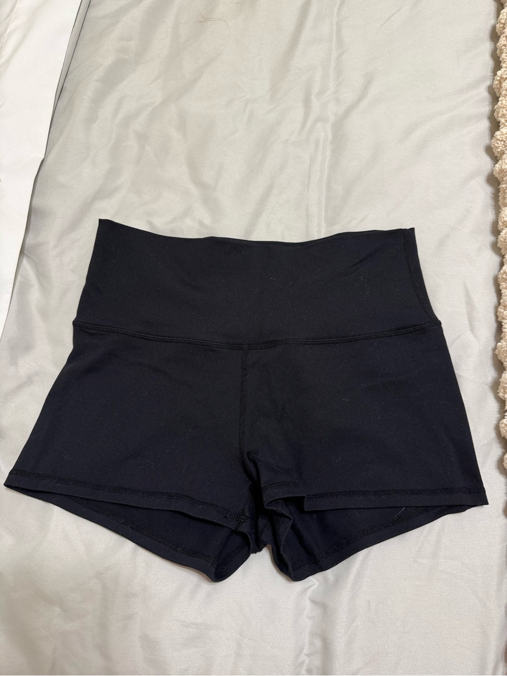 High-Waist Black Women’s Active Shorts